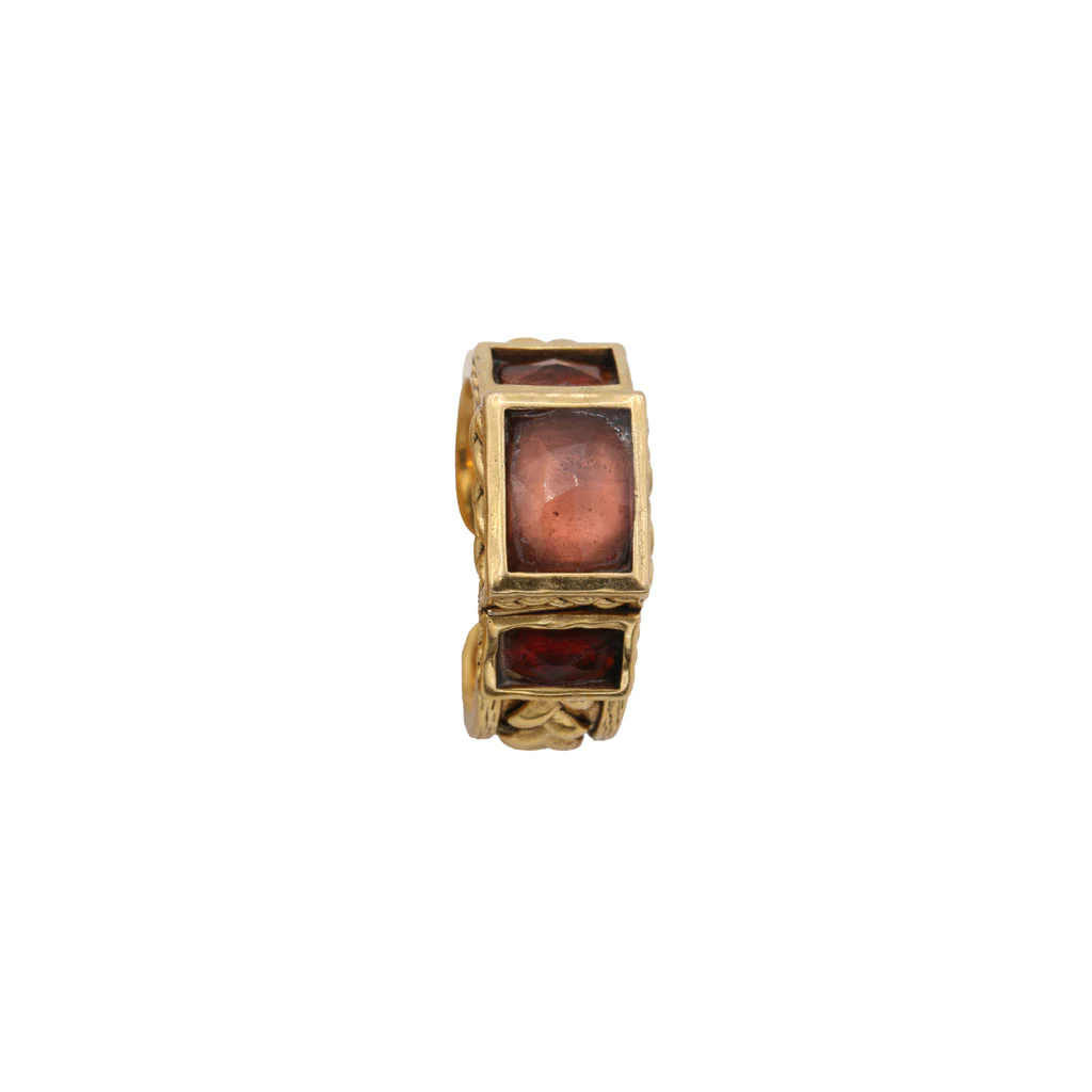 [LA2L-SIMONE-0261-54] Bague 'Simone' – Tourmaline rose & hessonite – LA2L