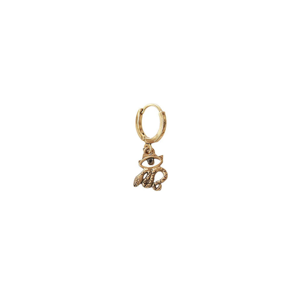 [LA2L-SACHA-0271] Boucle d'oreille mini créole 'Sacha' – À l'unité – Œil & serpent – LA2L