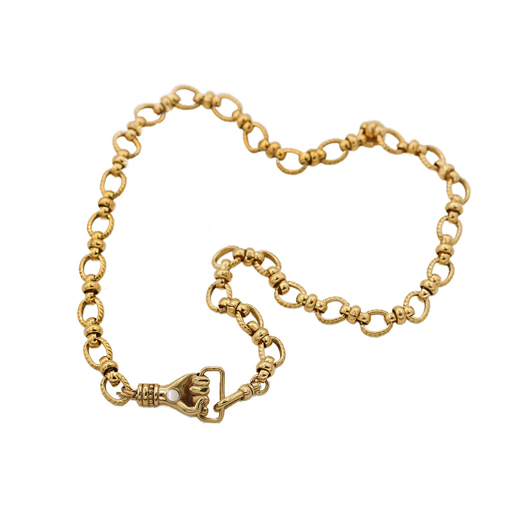 [LA2L-SACHA-0290] Collier 'Sacha' – Nacre – Main – LA2L