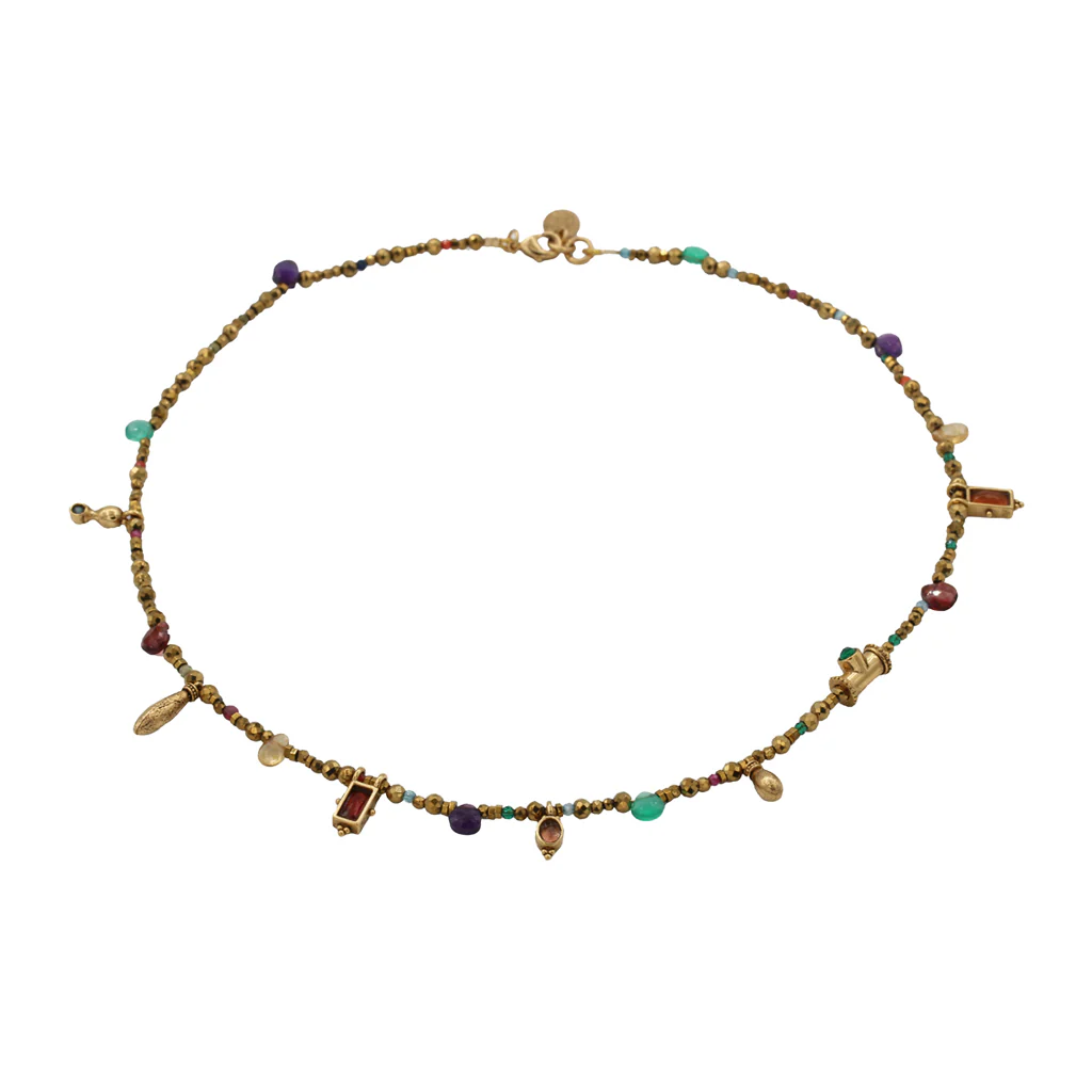 [LA2L-RHODA-0296] Enfilade 'Rhoda' – Pyrite, citrine & serpentine – LA2L
