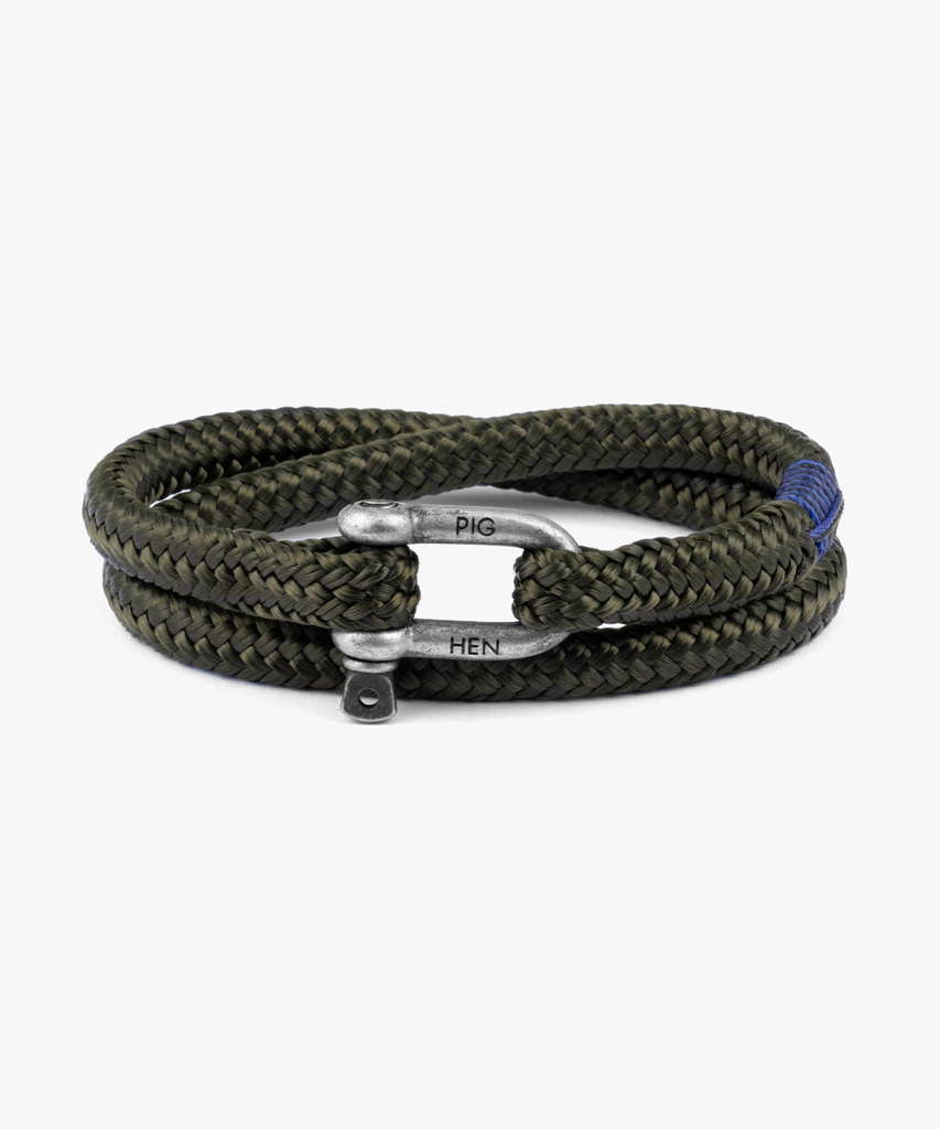 [PIG-P10-453000-L] Bracelet 'Salty Steve – Army | Vintage' – L – Pig & Hen