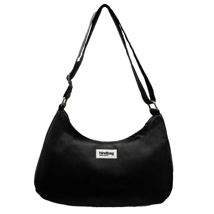 [HIND-7HINDROSA_N] Sac en bandoulière 'Rosa' – Noir – Hindbag