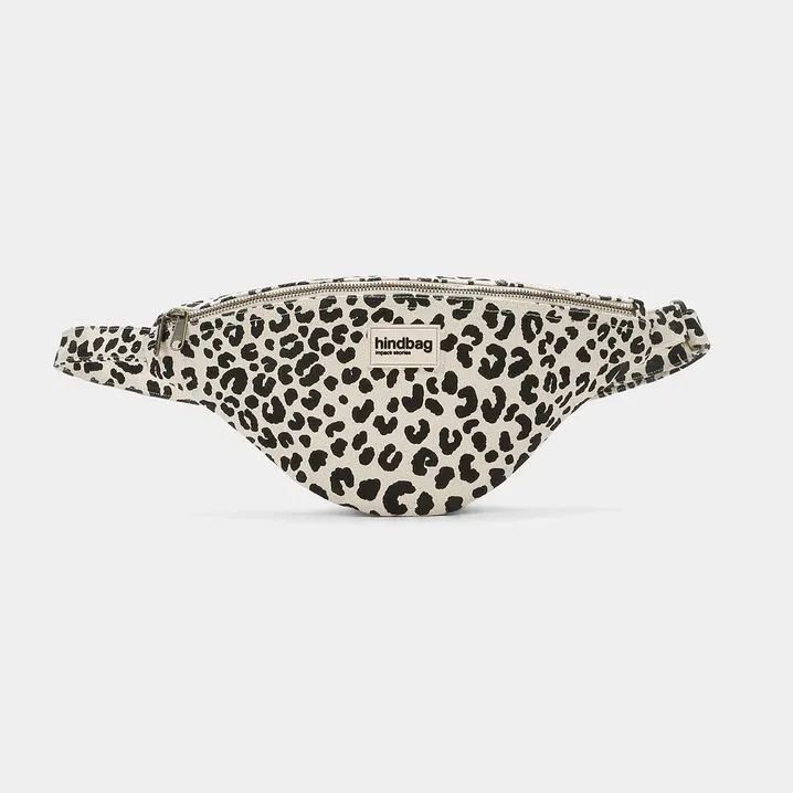 [HIND-7HINDSASHA_LEO_NAT] Sac banane 'Sasha' – Léopard écru – Hindbag