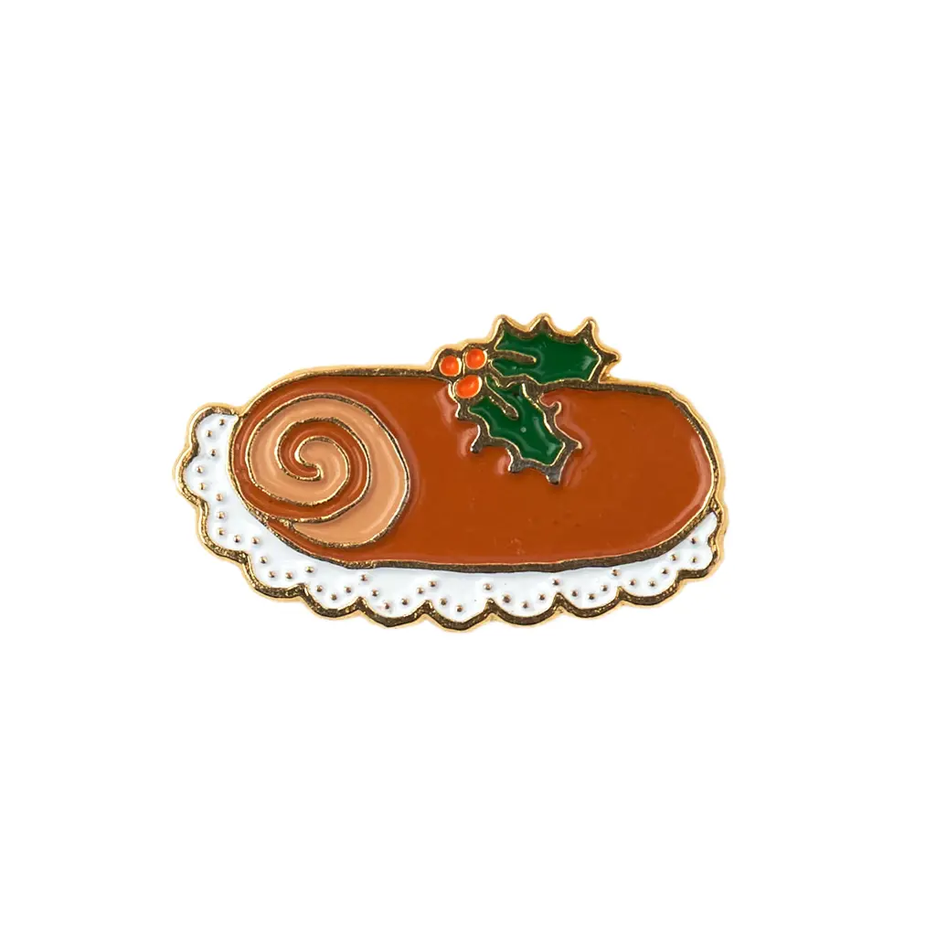 [COU-PINSBUCHENOEL] Pin's 'Bûche de Noël' – Coucou Suzette