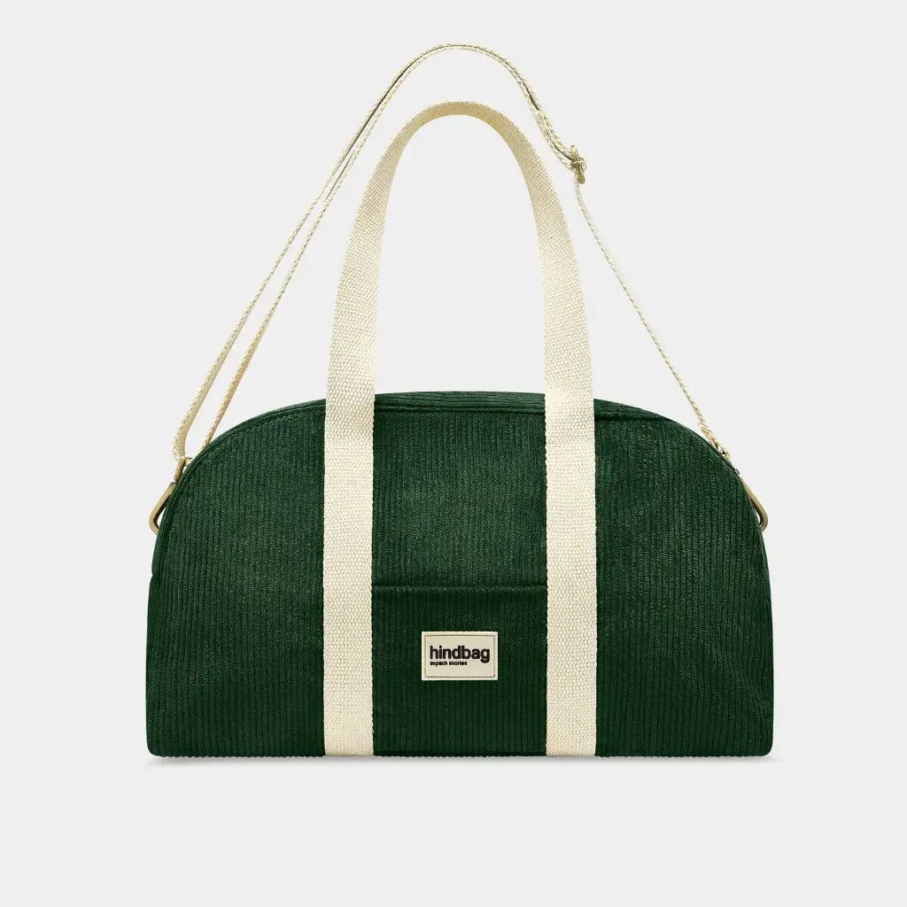[HIND-7HINDCHARLIE_VEL_VF] Sac bowling 'Charlie' – Velours sapin – Hindbag