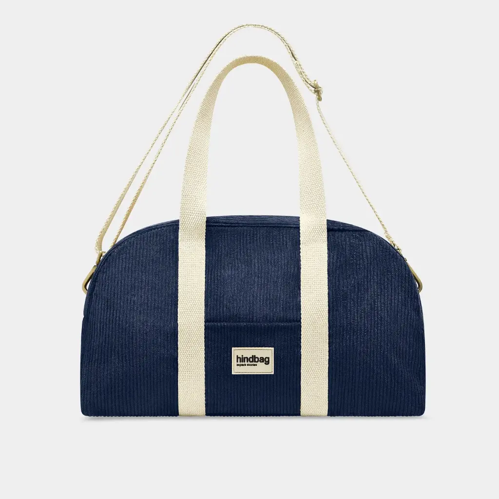 [HIND-7HINDCHARLIE_VEL_BM] Sac bowling 'Charlie' – Velours marine – Hindbag