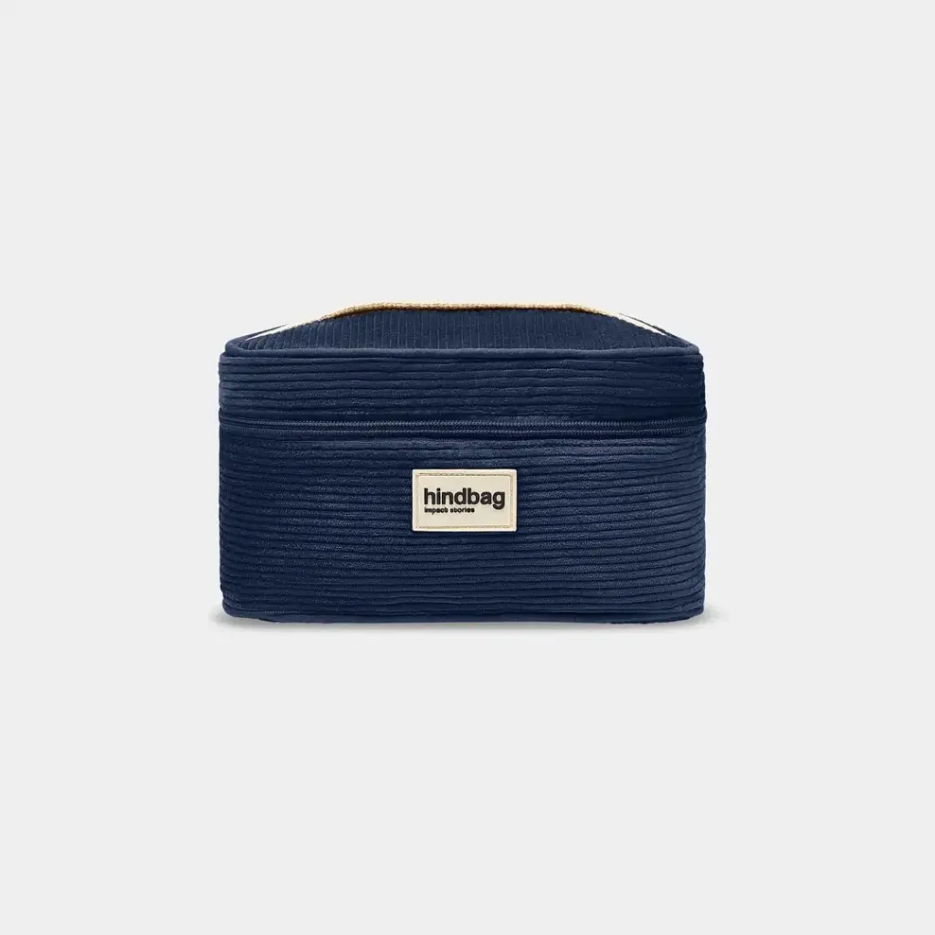 [HIND-7HINDGASP_VEL_BM] Sac vanity 'Gaspard' – Velours marine – Hindbag