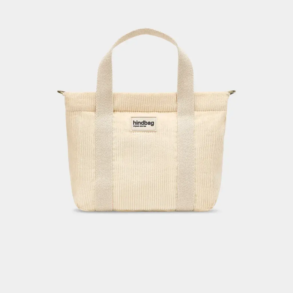 [HIND-7HINDLOUISE_VEL_CR] Sac à main 'Louise' – Velours crème – Hindbag