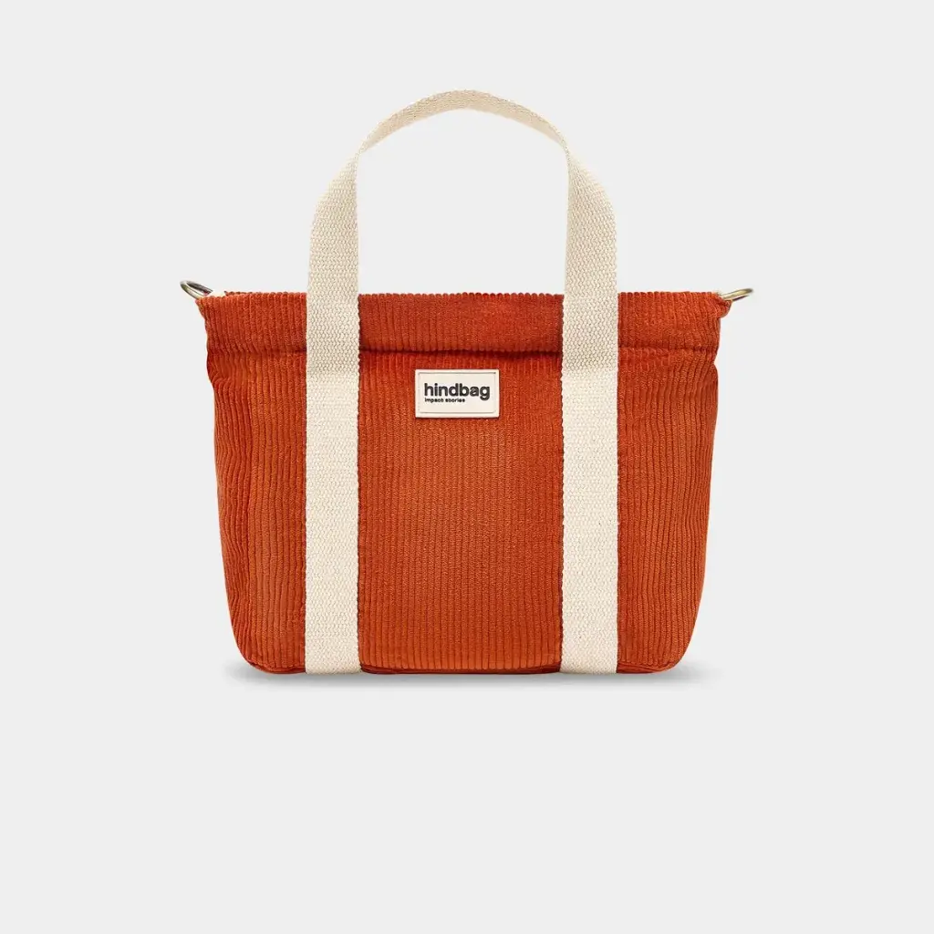 [HIND-7HINDLOUISE_VEL_BRI] Sac à main 'Louise' – Velours brique – Hindbag