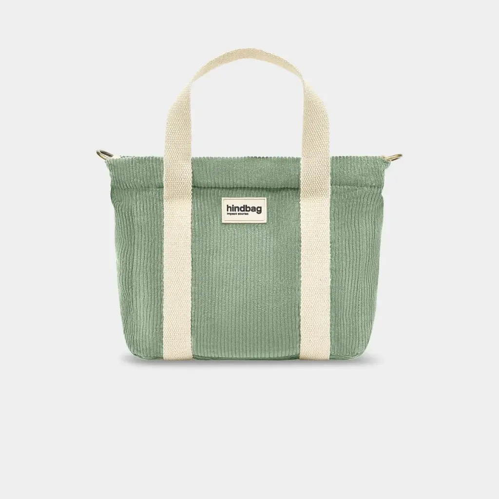 [HIND-7HINDLOUISE_VEL_VE] Sac à main 'Louise' – Velours vert d'eau – Hindbag