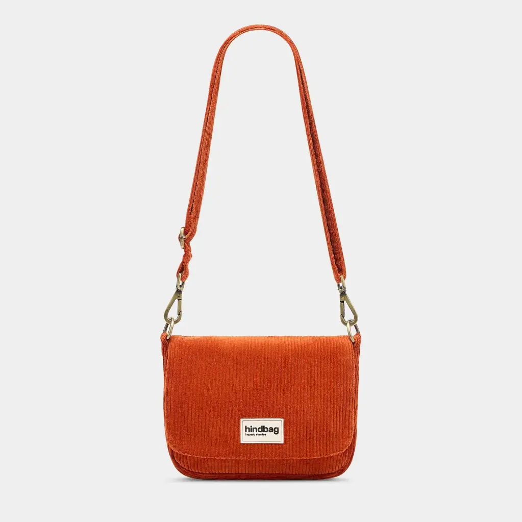 [HIND-7HINDMARGAULT_VEL_BRI] Sac à main 'Margault' – Velours brique – Hindbag