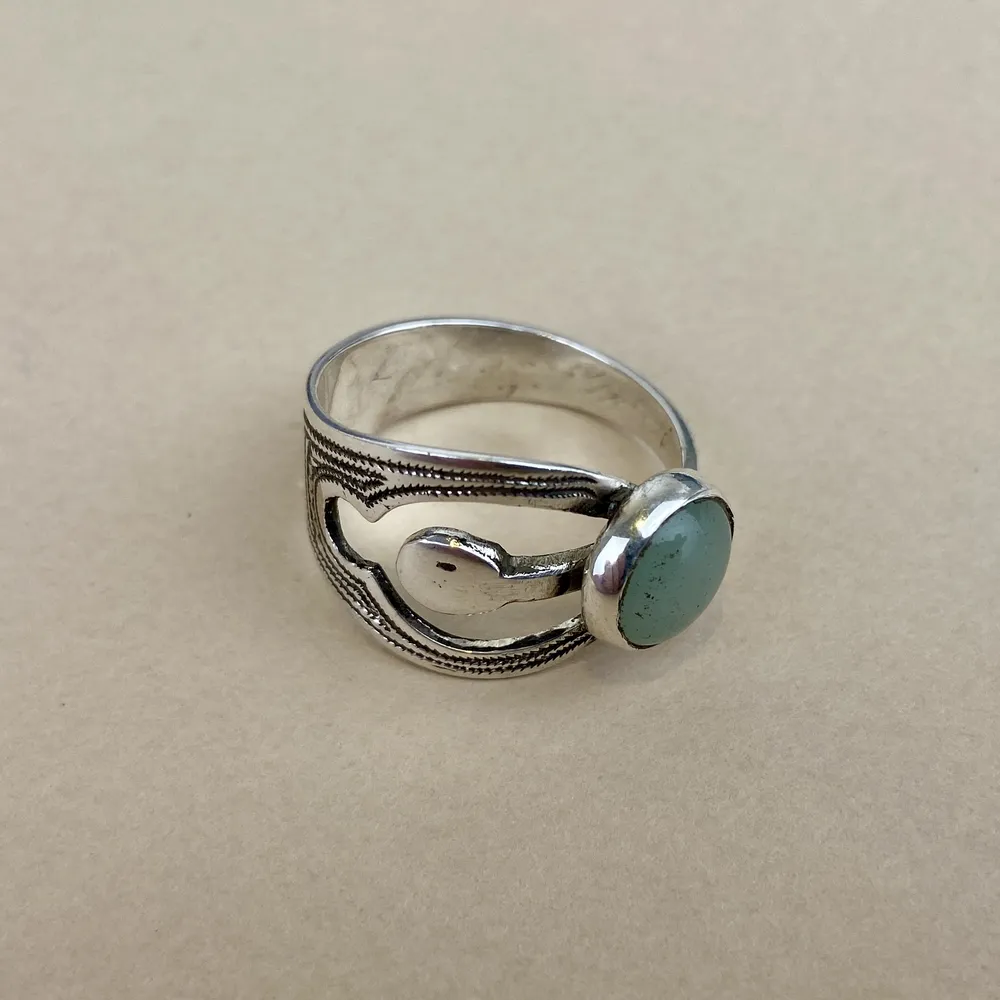 [BAAR-3496-65-A] Bague Argent 925 – Jade [3496]