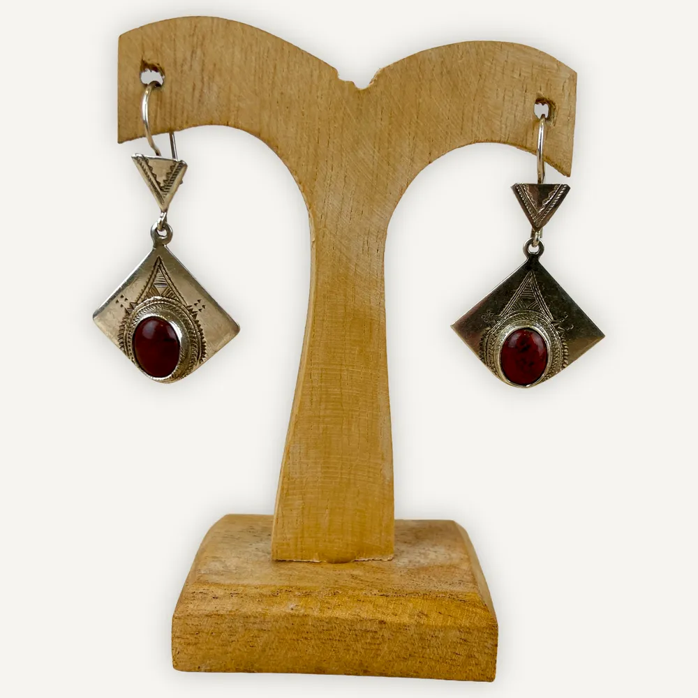 [BOAR-1957] Boucles d'oreilles Argent 925 – Jaspe [1957]