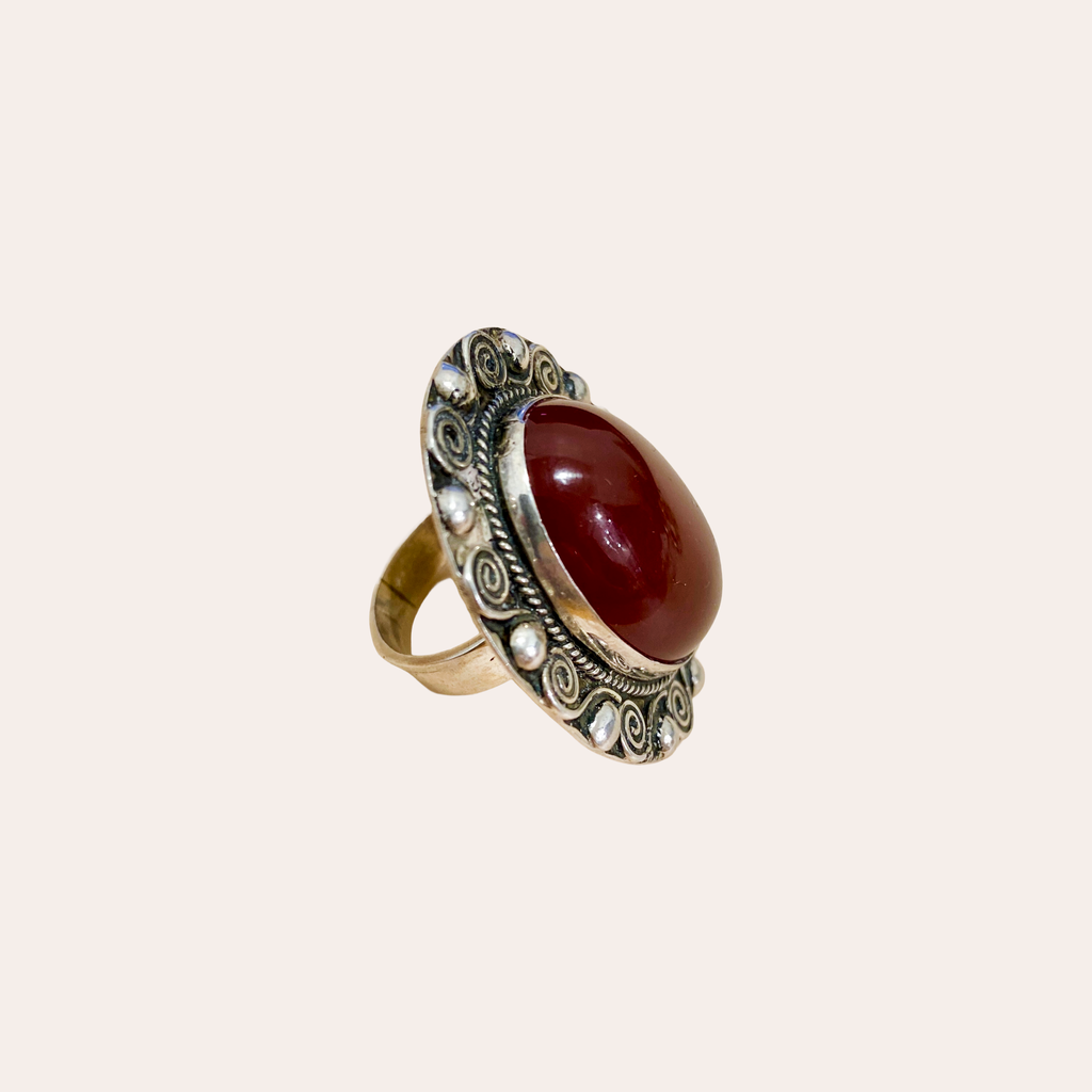 [BAAR-3505-50] Bague – Argent 925 – Cornaline [3505]