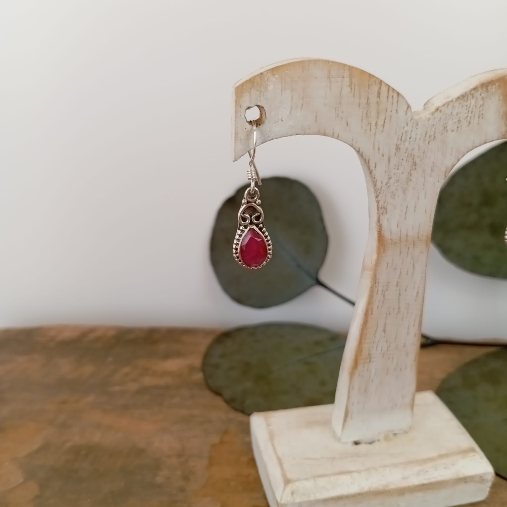 [BOAR-2015] Boucles d'oreilles – Argent 925 – Rubis [2015]