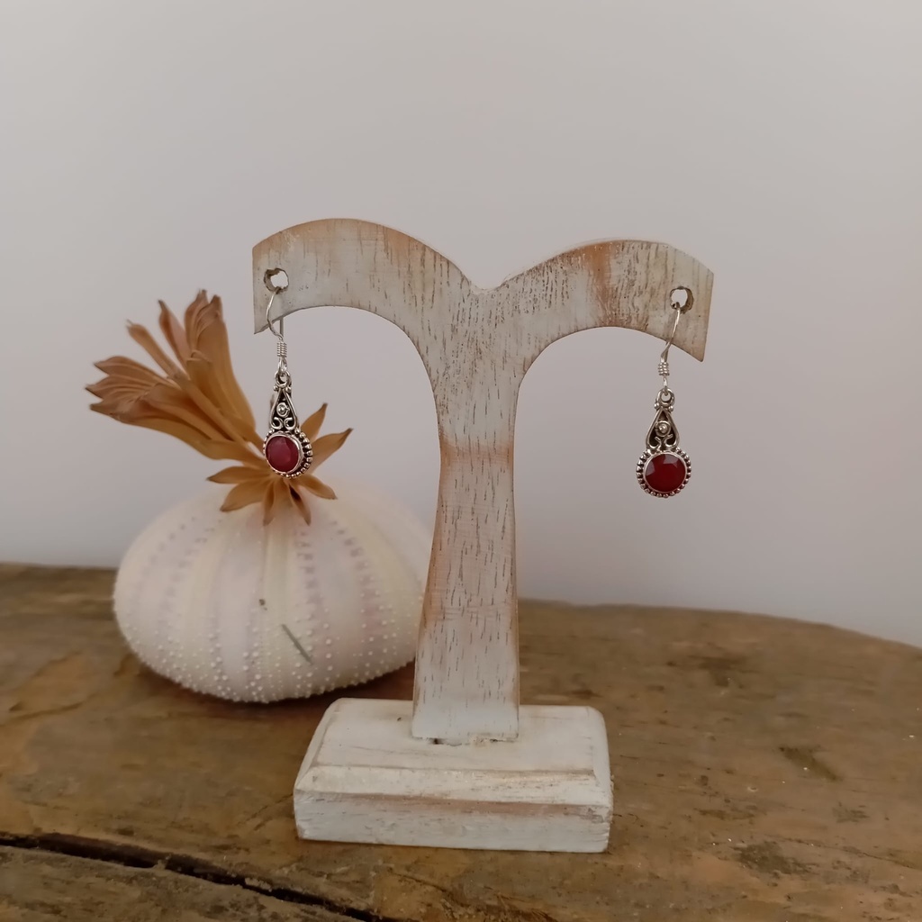 [BOAR-2021] Boucles d'oreilles – Argent 925 – Rubis [2021]