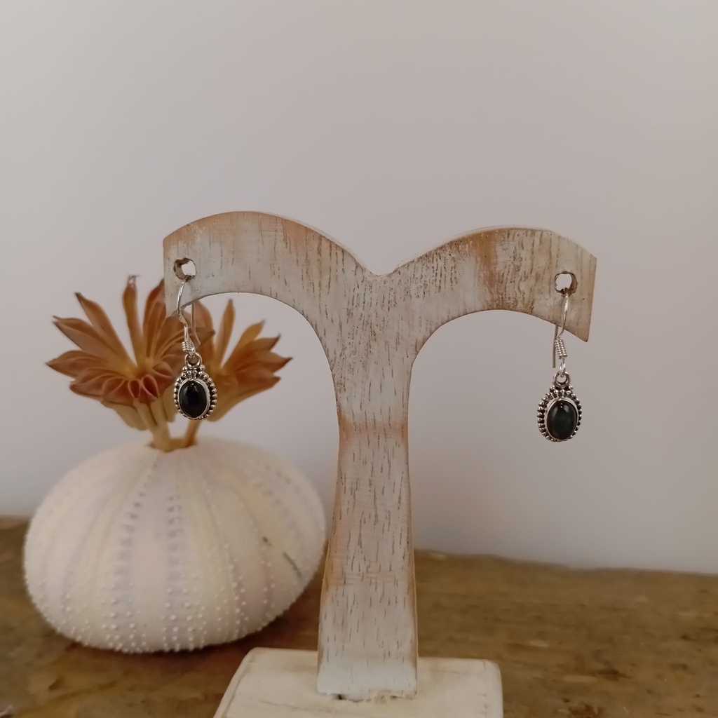 [BOAR-2027] Boucles d'oreilles – Argent 925 – Labradorite [2027]