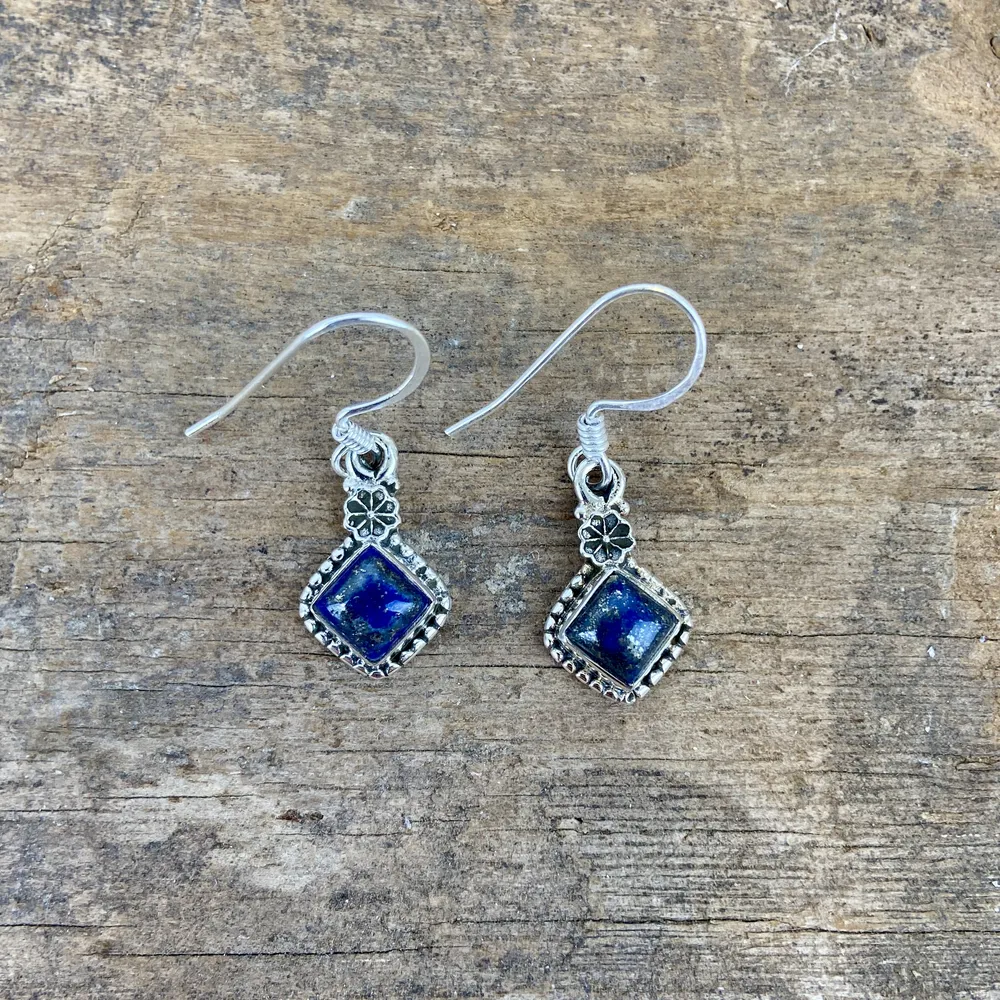 [BOAR-2046] Boucles d'oreilles – Argent 925 – Lapis Lazuli [2046]