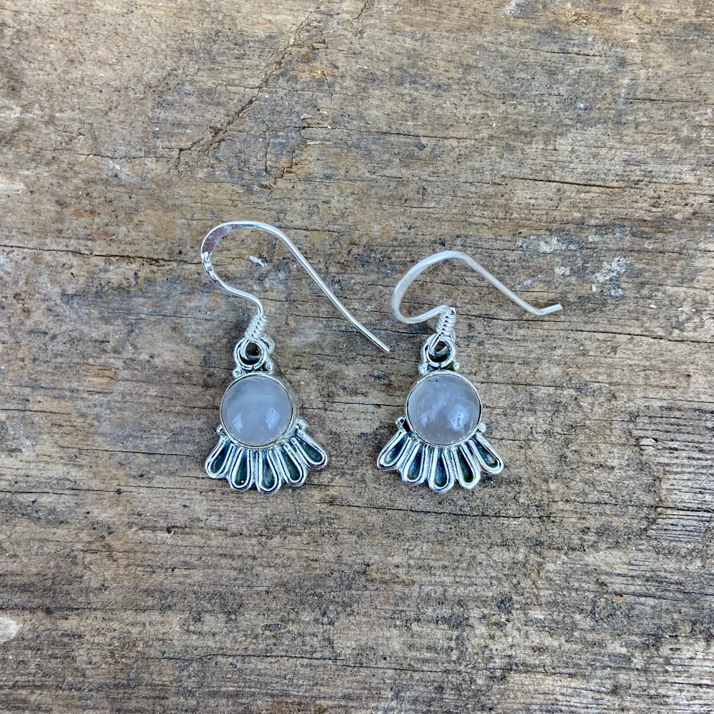 [BOAR-2050] Boucles d'oreilles – Argent 925 – Quartz Rose [2050]