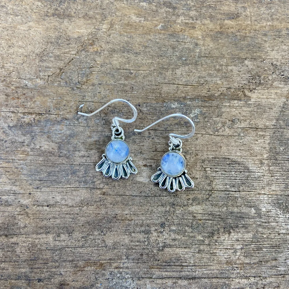 [BOAR-2051] Boucles d'oreilles – Argent 925 – Pierre de Lune [2051]