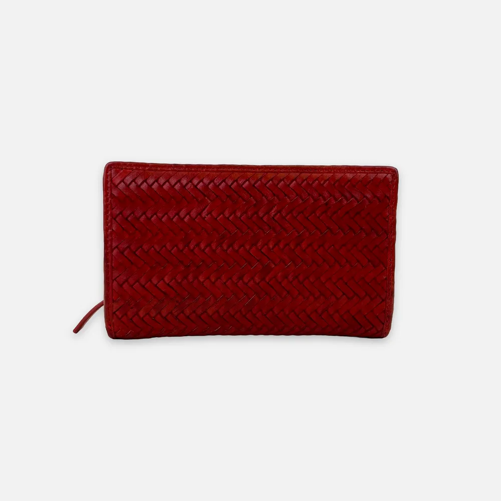 [BIBA-PER13L-ROUGE] Portefeuille 'Perkins' Rouge – Biba