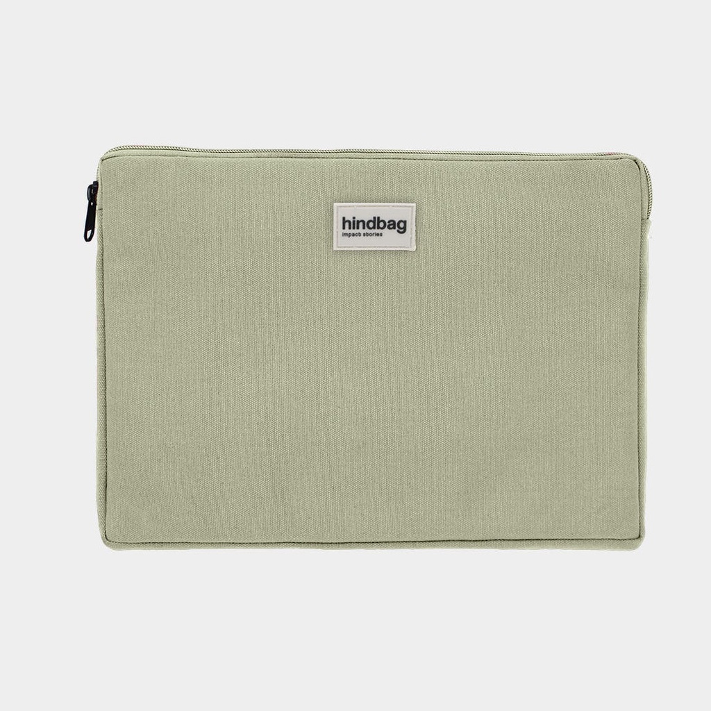 [HIND-7HINDAVA_S_VAR] Housse d'ordi 'Ava' – Taille S – Vert argile – Hindbag