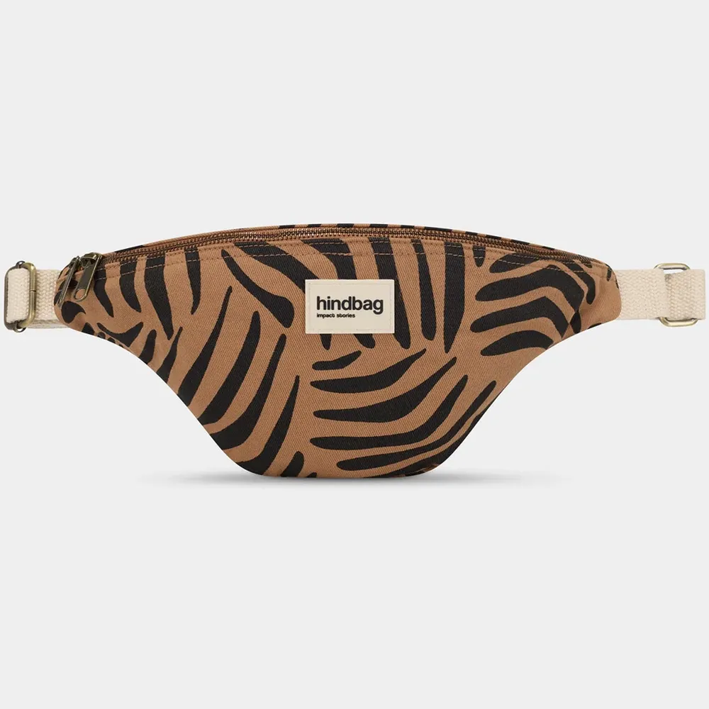 [HIND-7HINDOLI_TIGRE_C] Sac banane 'Olivia' – Zèbre cannelle – Hindbag