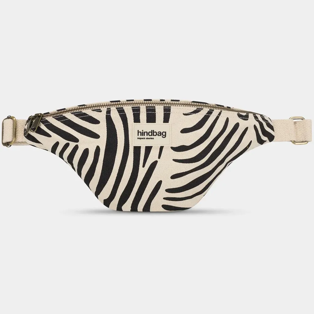 [HIND-7HINDOLI_TIGRE_NAT] Sac banane 'Olivia' – Zèbre écru – Hindbag