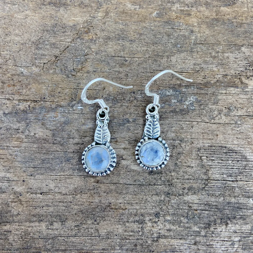 [BOAR-2052] Boucles d'oreilles – Argent 925 – Pierre de Lune [2052]