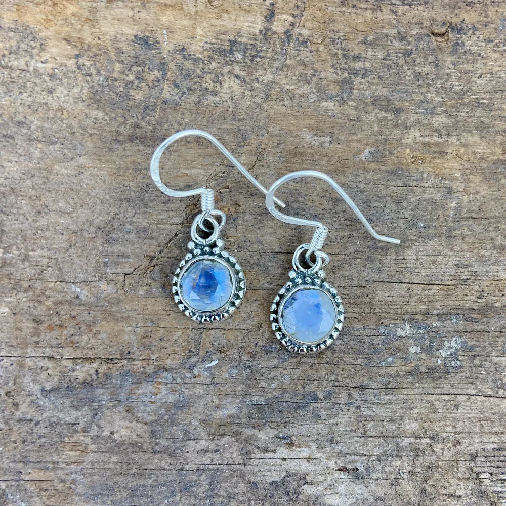 [BOAR-2053] Boucles d'oreilles – Argent 925 – Pierre de Lune [2053]