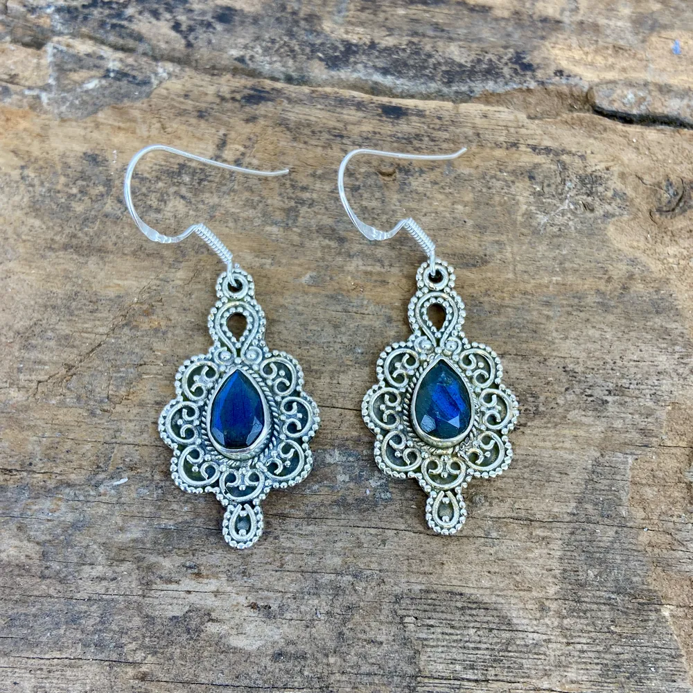 [BOAR-2054] Boucles d'oreilles – Argent 925 – Labradorite [2054]