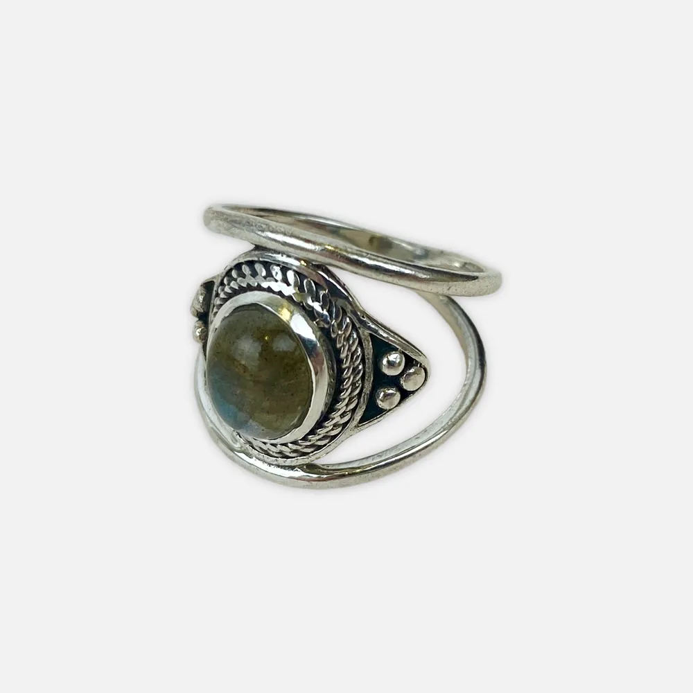 [BAAR-3516-58] Bague – Argent 925 – Labradorite [3516]