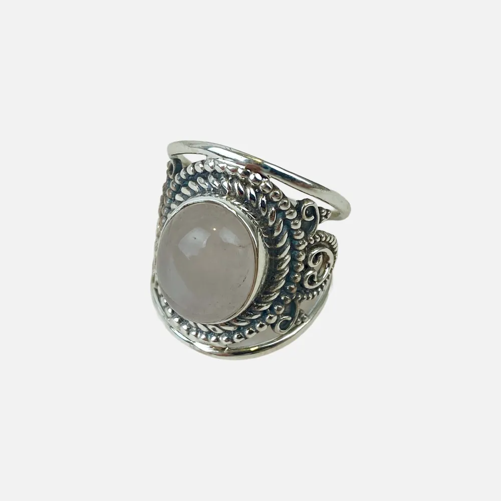 [BAAR-3519-53] Bague – Argent 925 – Quartz Rose [3519]