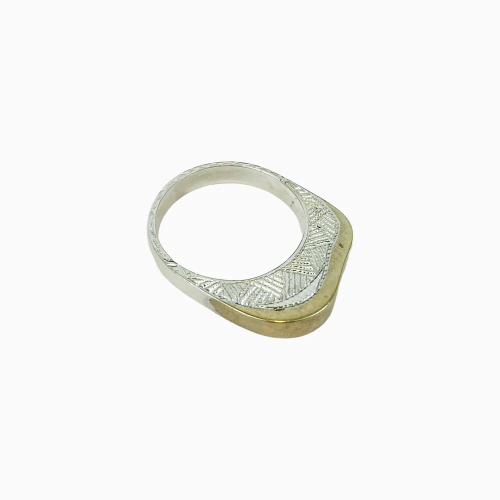 [BAAR-3527-56] Bague – Argent & bronze – Ombre Claire