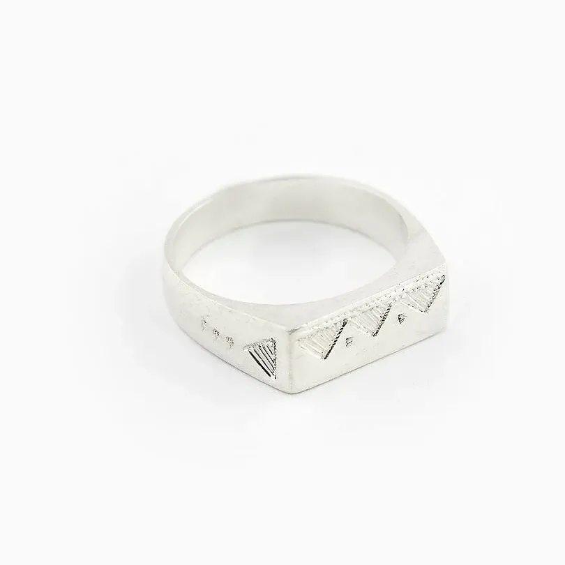 [BAAR-3529-71] Bague 'Adam' – Argent – Ombre Claire