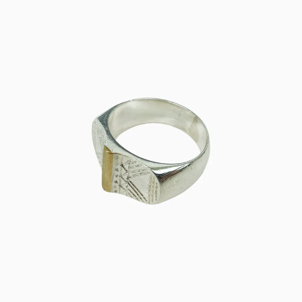 [BAAR-3531-58] Bague – Argent & bronze – Ombre Claire