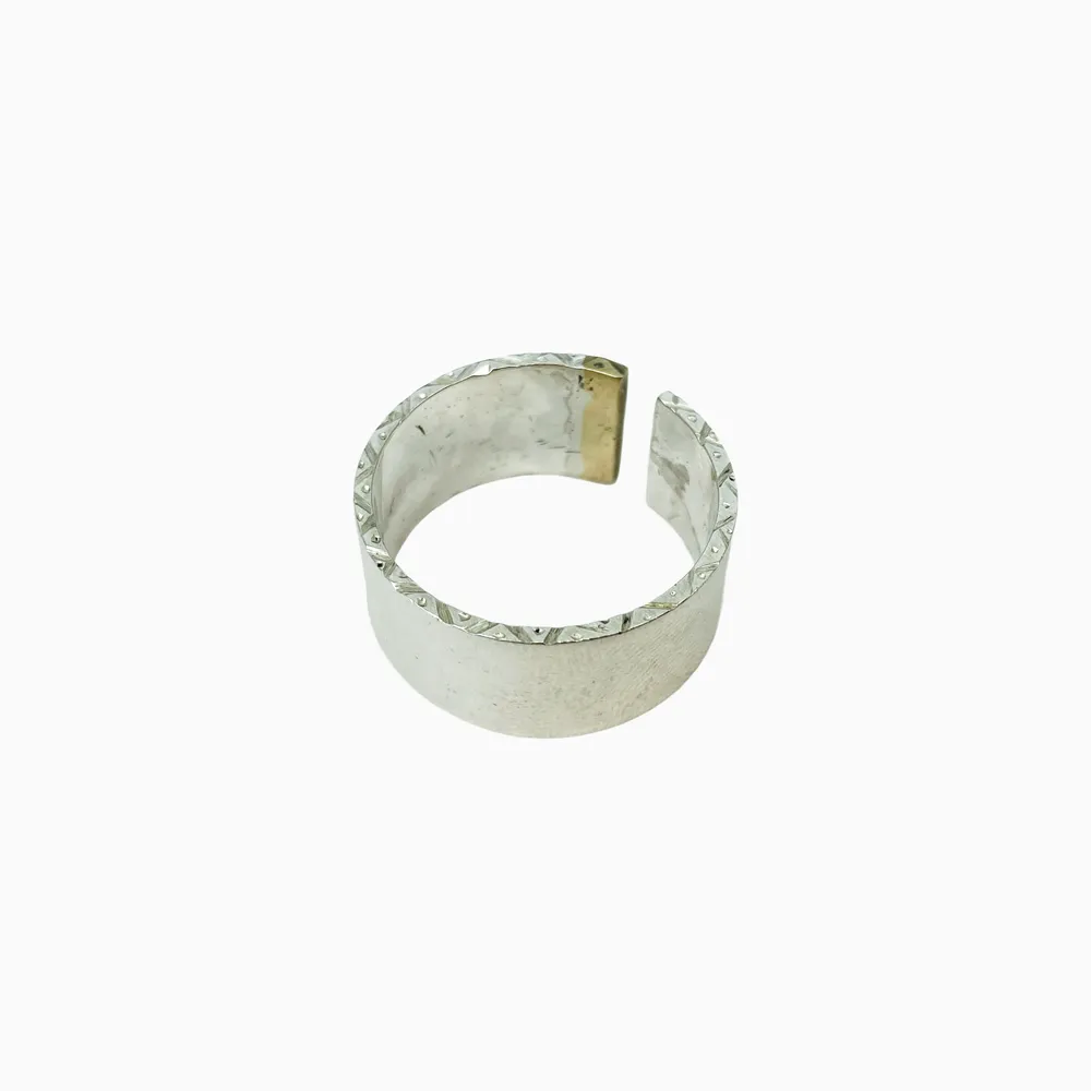 [BAAR-3543-68] Bague – Argent & bronze – Ombre Claire