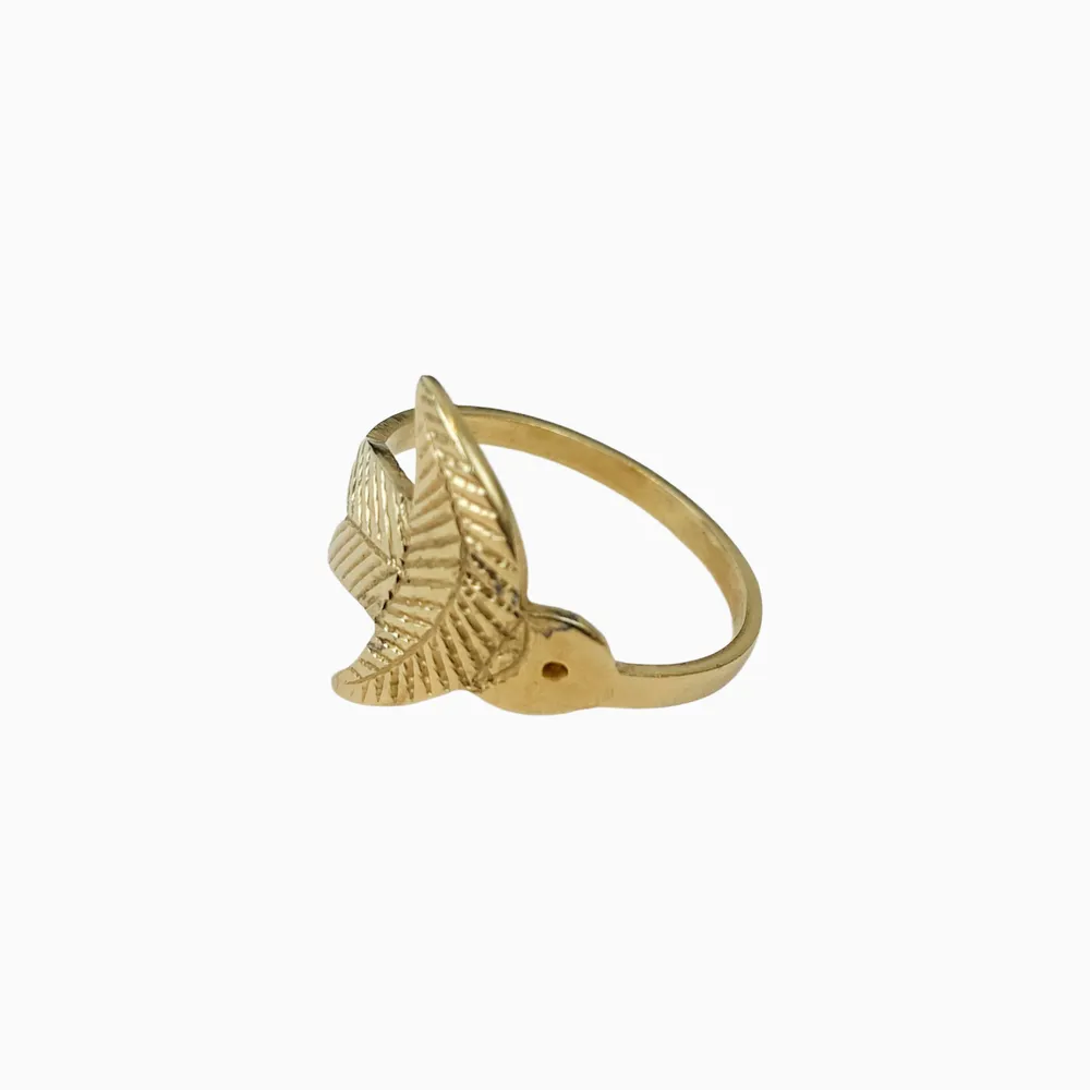 [BAAR-3548-52] Bague 'Hirondelle' – Argent plaqué or – Ombre Claire