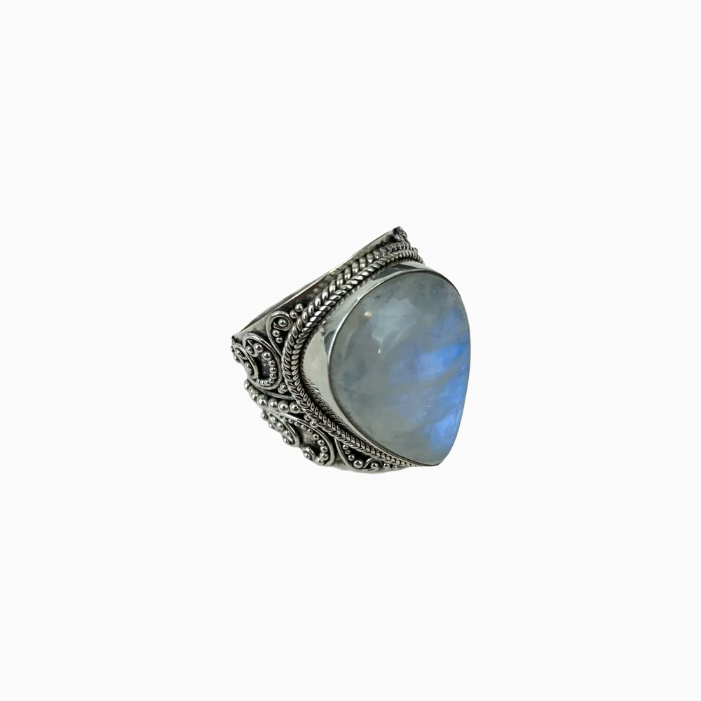 [BAAR-3550-60] Bague – Argent – Pierre de Lune [3550]