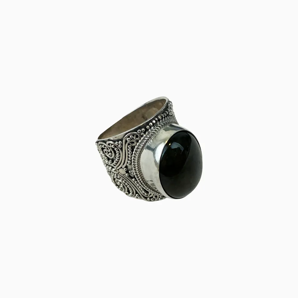 [BAAR-3551-60] Bague – Argent – Labradorite [3551]