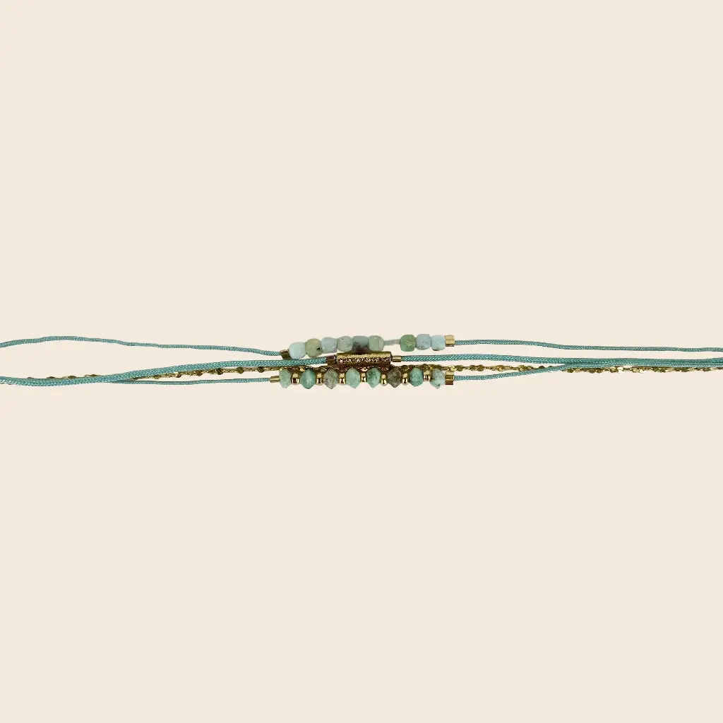[GAR-BOYA-BR-D] Bracelet double tour 'Boya' – Acier & laiton doré 2µ – By Garance