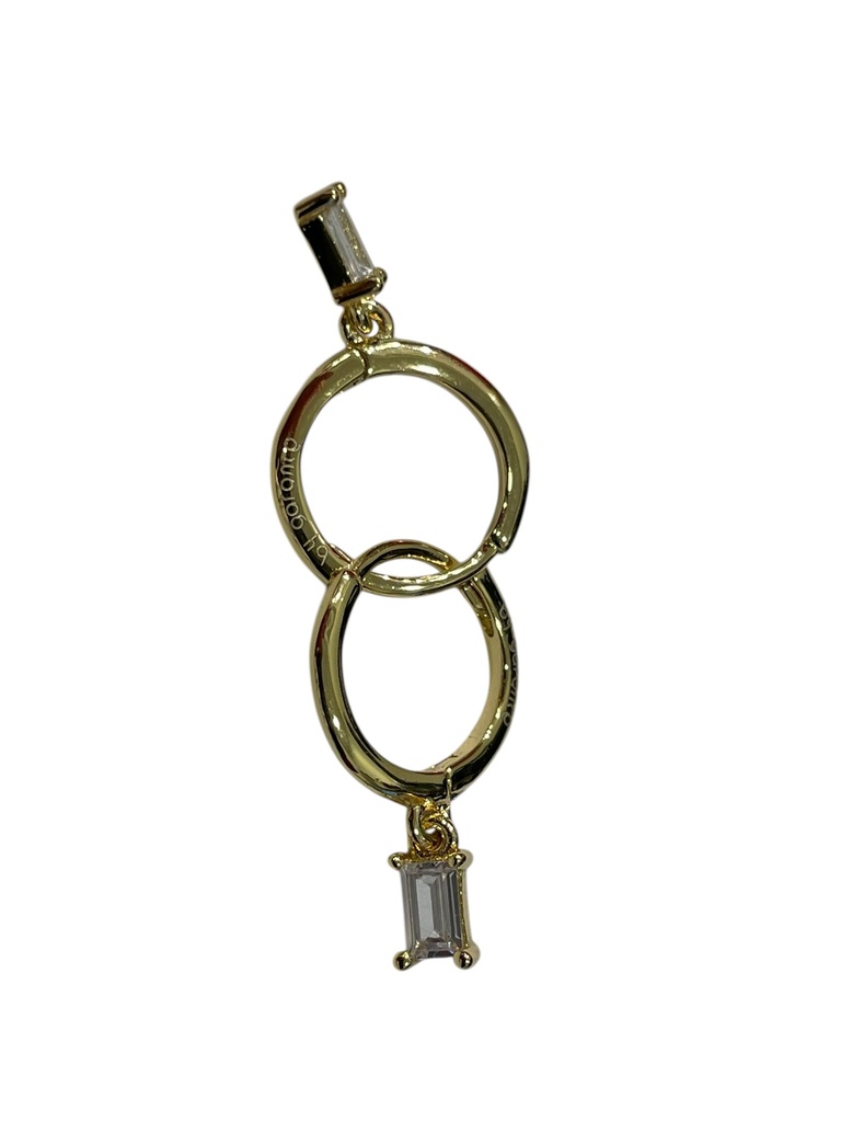 [GAR-SILA-BO-LONGUE-05] Boucles d'oreilles 'Sila' – Laiton doré 2µ – Oxyde de zirconium – By Garance