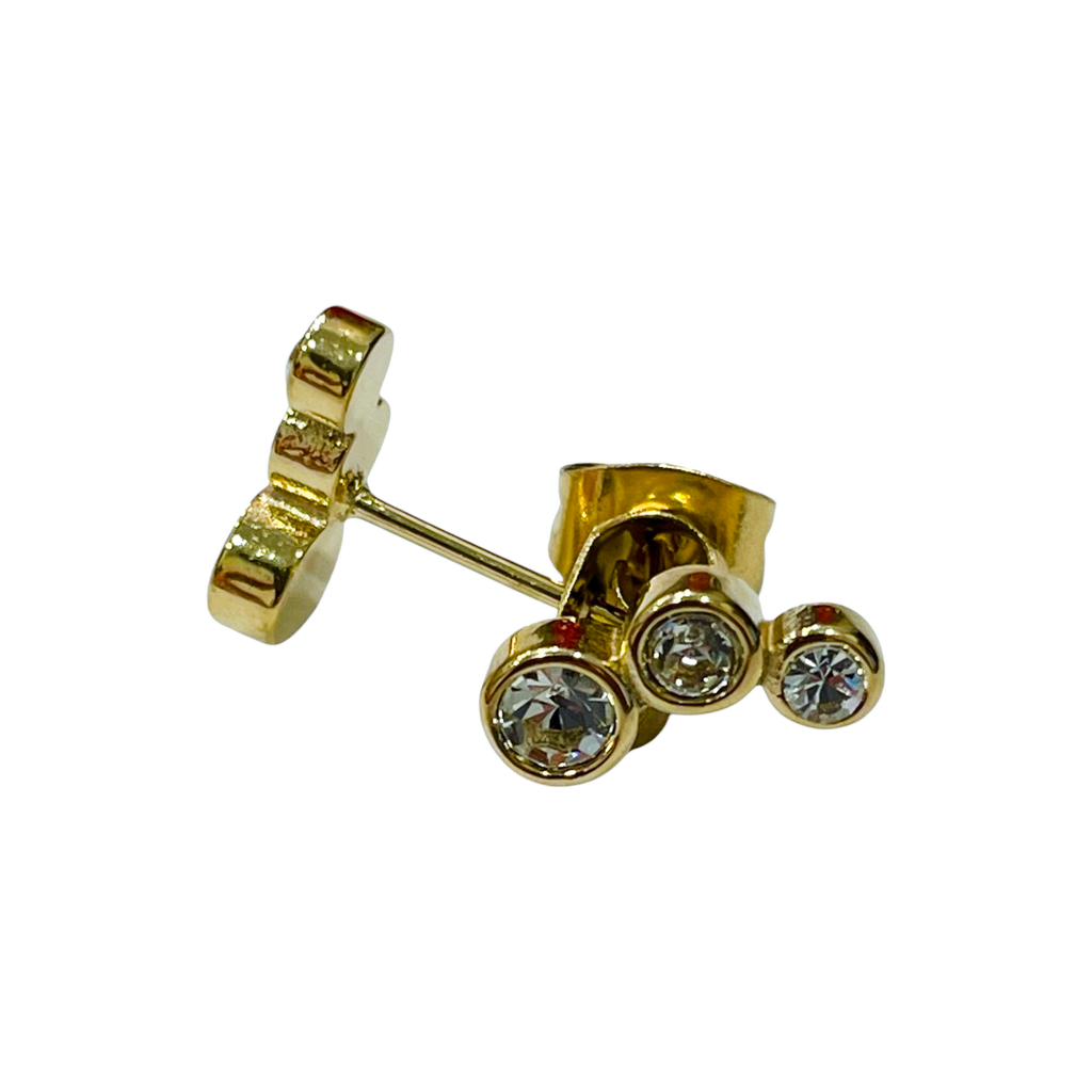[GAR-STAN-BO-06] Puces d'oreilles 'Stan' – Acier – Oxyde de zirconium – By Garance