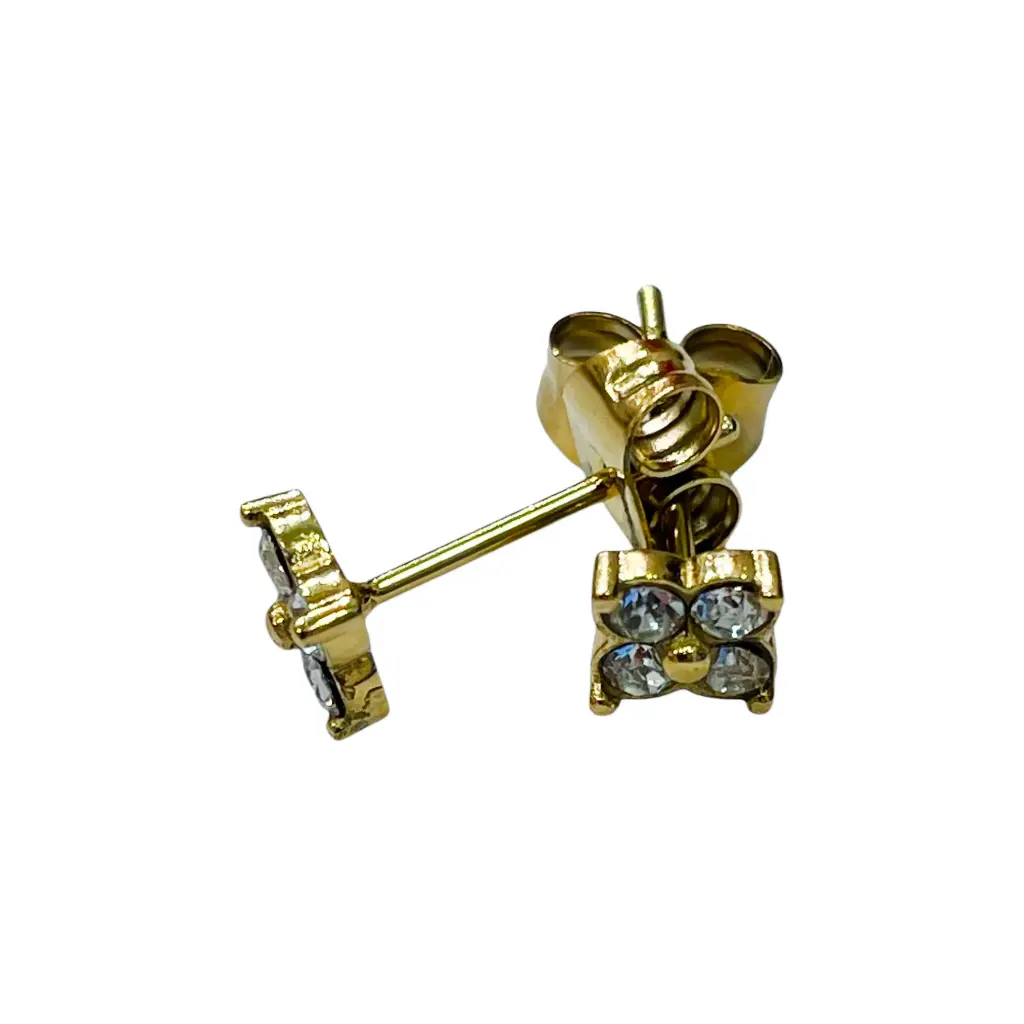 [GAR-STAN-BO-07] Puces d'oreilles 'Stan' – Acier – Oxyde de zirconium – By Garance