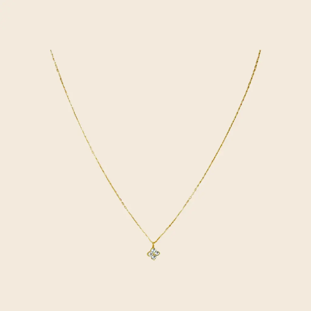 [GAR-SINA-CO-TREFLE] Collier 'Sina' – Acier – By Garance