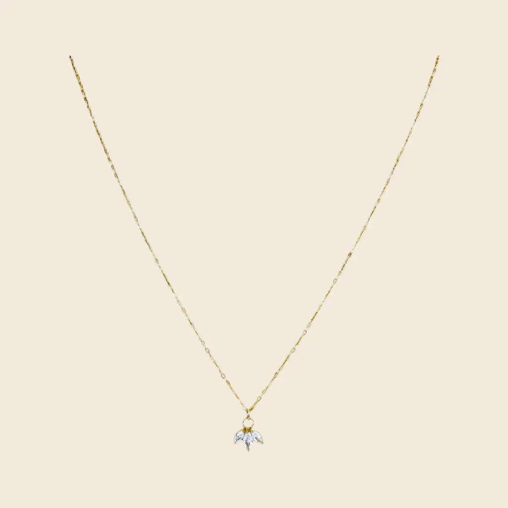 [GAR-SINA-CO-3_NAVETTES] Collier 'Sina' – Acier – By Garance