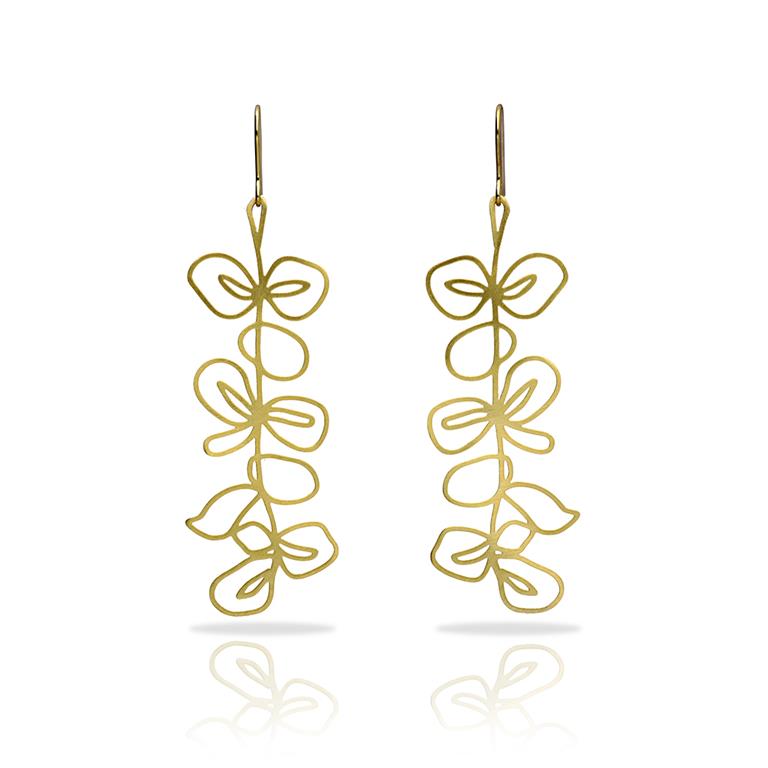 [RAS-3104001] Boucles d'oreilles 'Inflores' – Laiton plaqué or – RAS