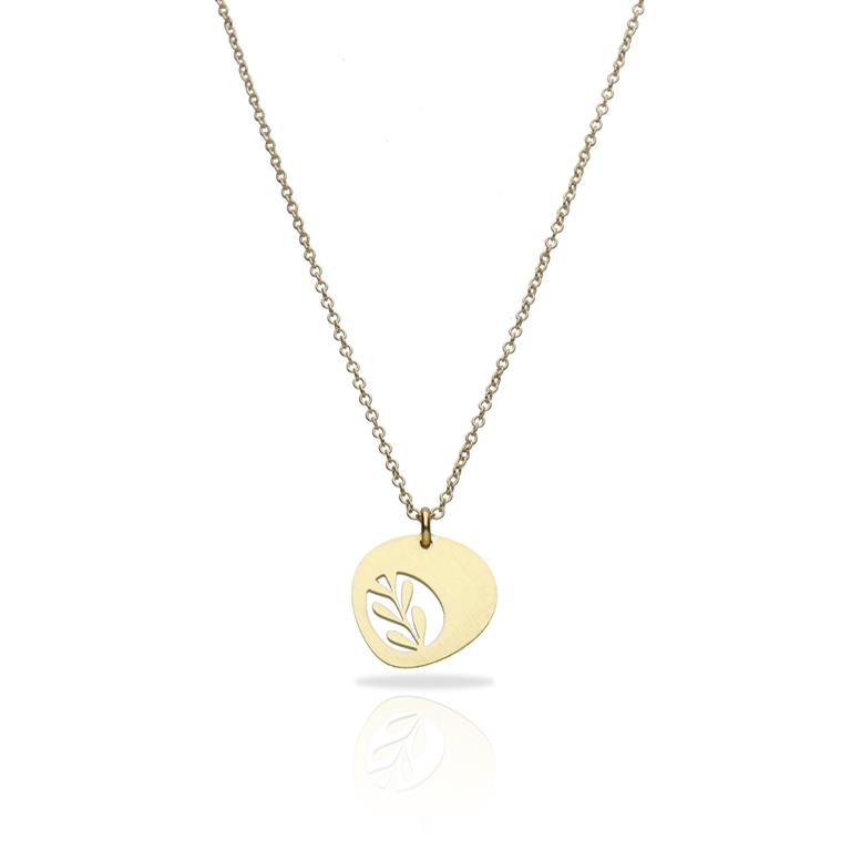 [RAS-3115010] Collier court 'Espiga' – Laiton plaqué or – RAS