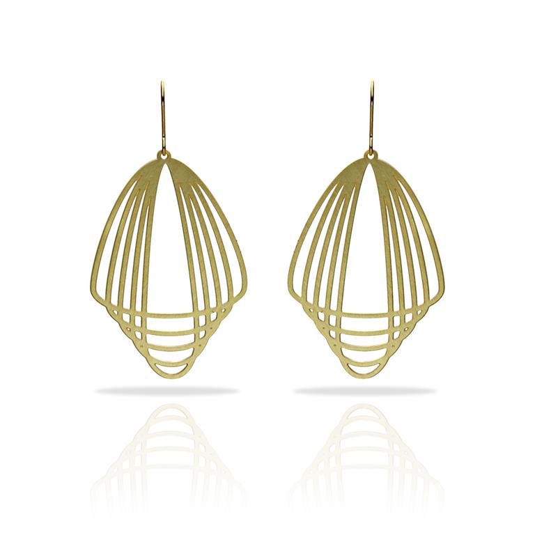 [RAS-3123002] Boucles d'oreilles 'Orbit' – Laiton plaqué or – RAS