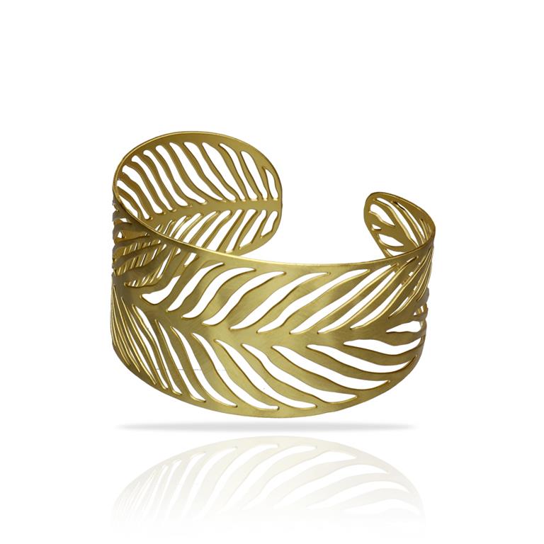 [RAS-3128004] Bracelet 'Pluma' – Laiton plaqué or – RAS